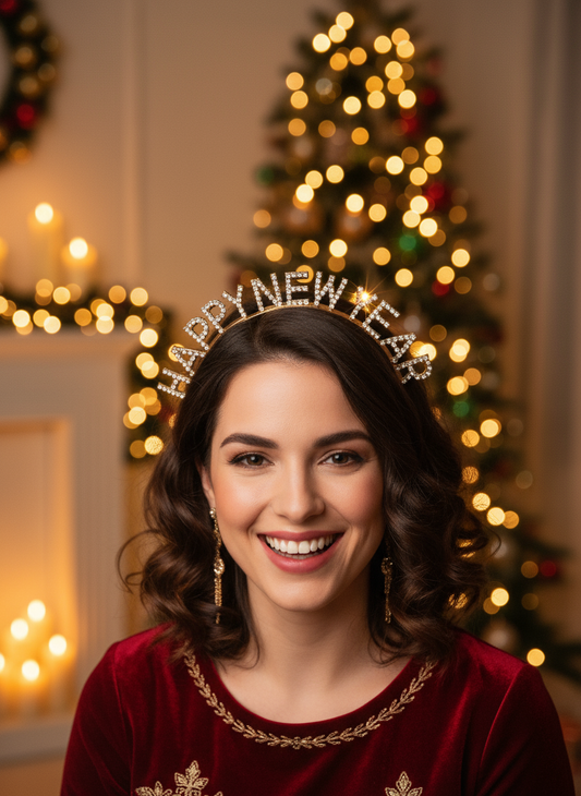 Gold New Year's Headband Lifestyle Image