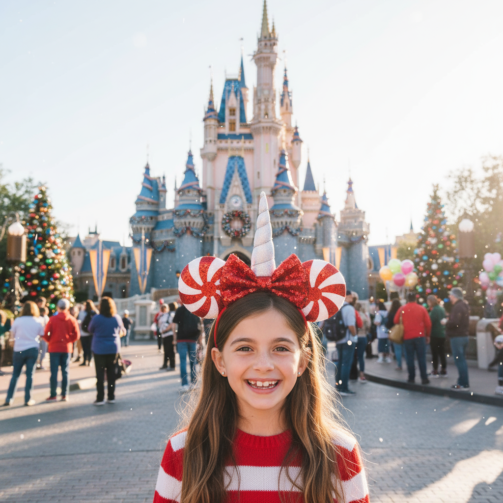Holiday Unicorn Mouse Ears Lifestyle Image