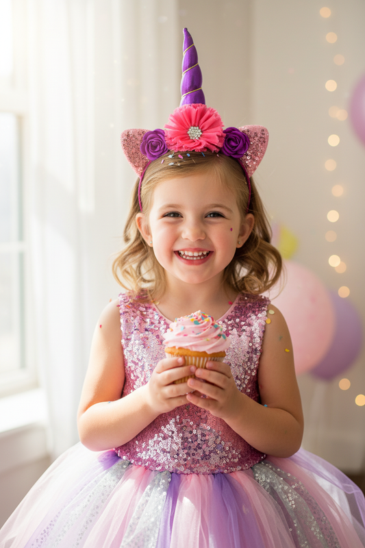 Hot Pink & Purple Unicorn Headband Lifestyle