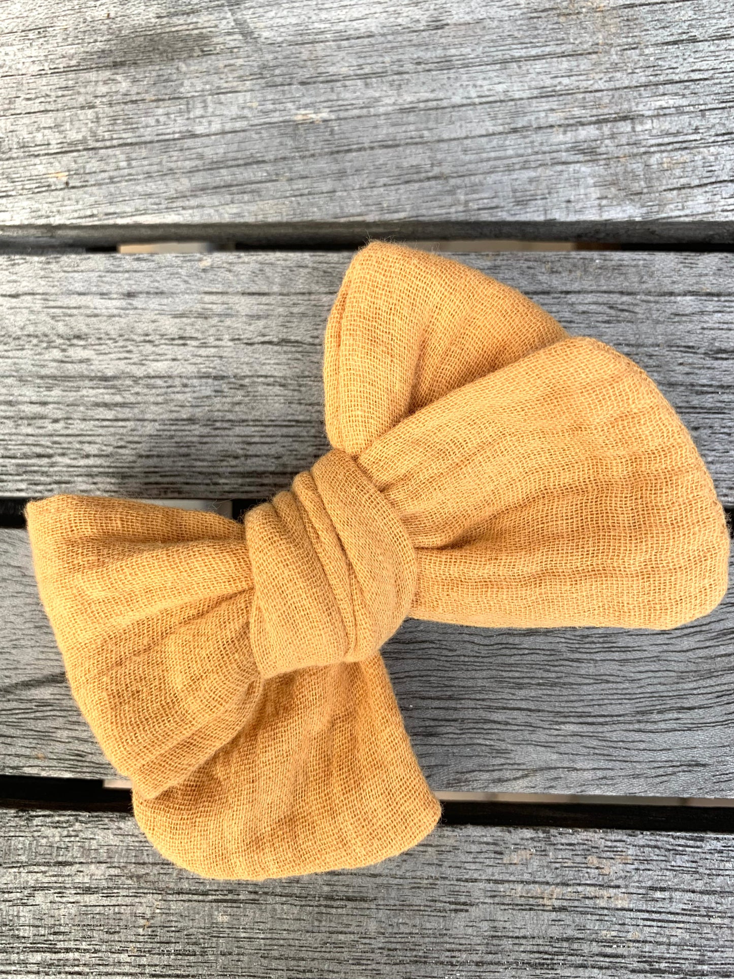 *Solid Muslin Hair Bows on Nylon Headband