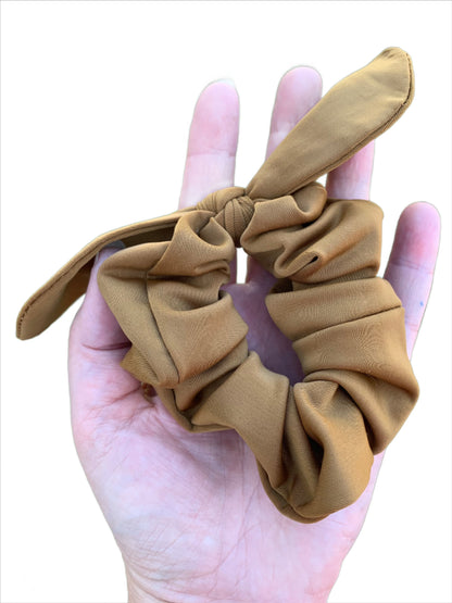 brown swim scrunchie