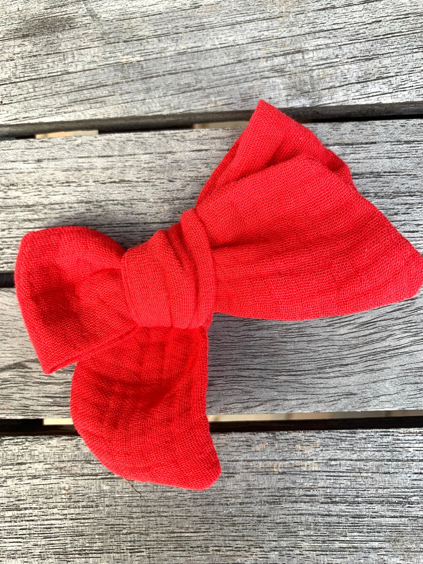 *Solid Muslin Hair Bows on Nylon Headband