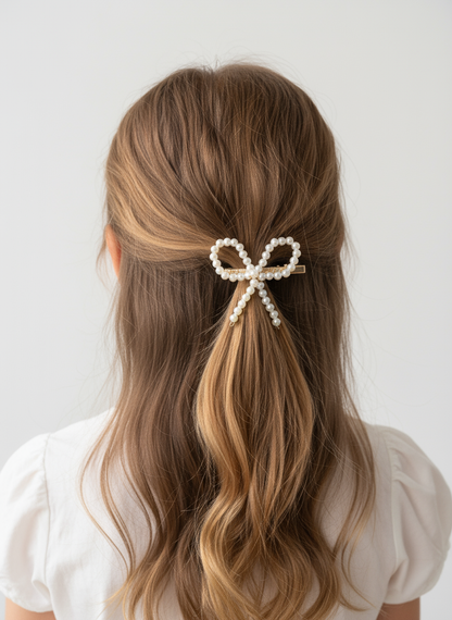 Pearl Bow Clip Lifestyle Image