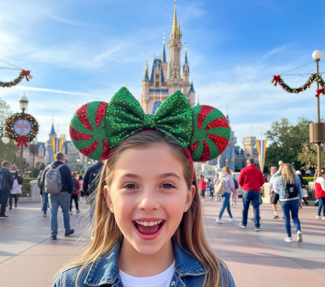 Peppermint Swirl Mouse Ears Lifestyle Image