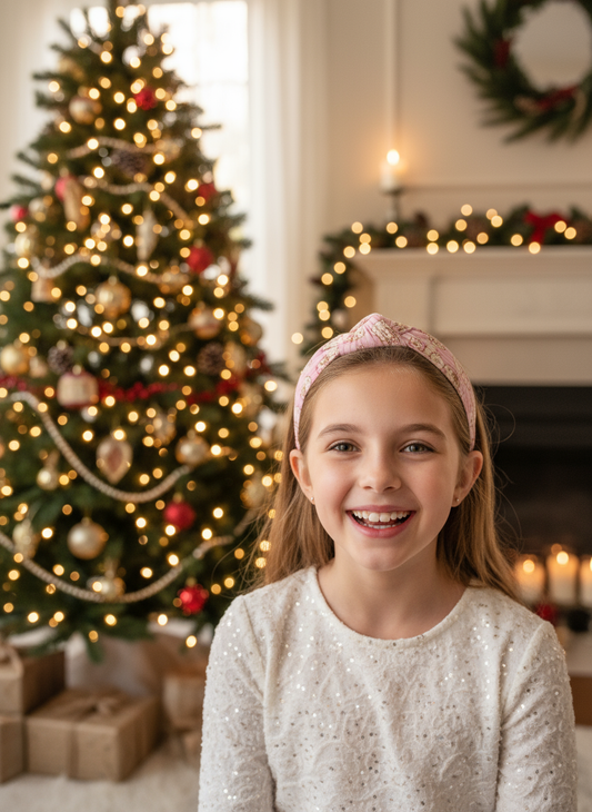 Pink Cherub Headband Lifestyle Image
