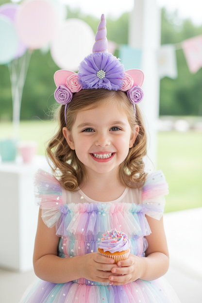 Pink & Purple Unicorn Headband Lifestyle
