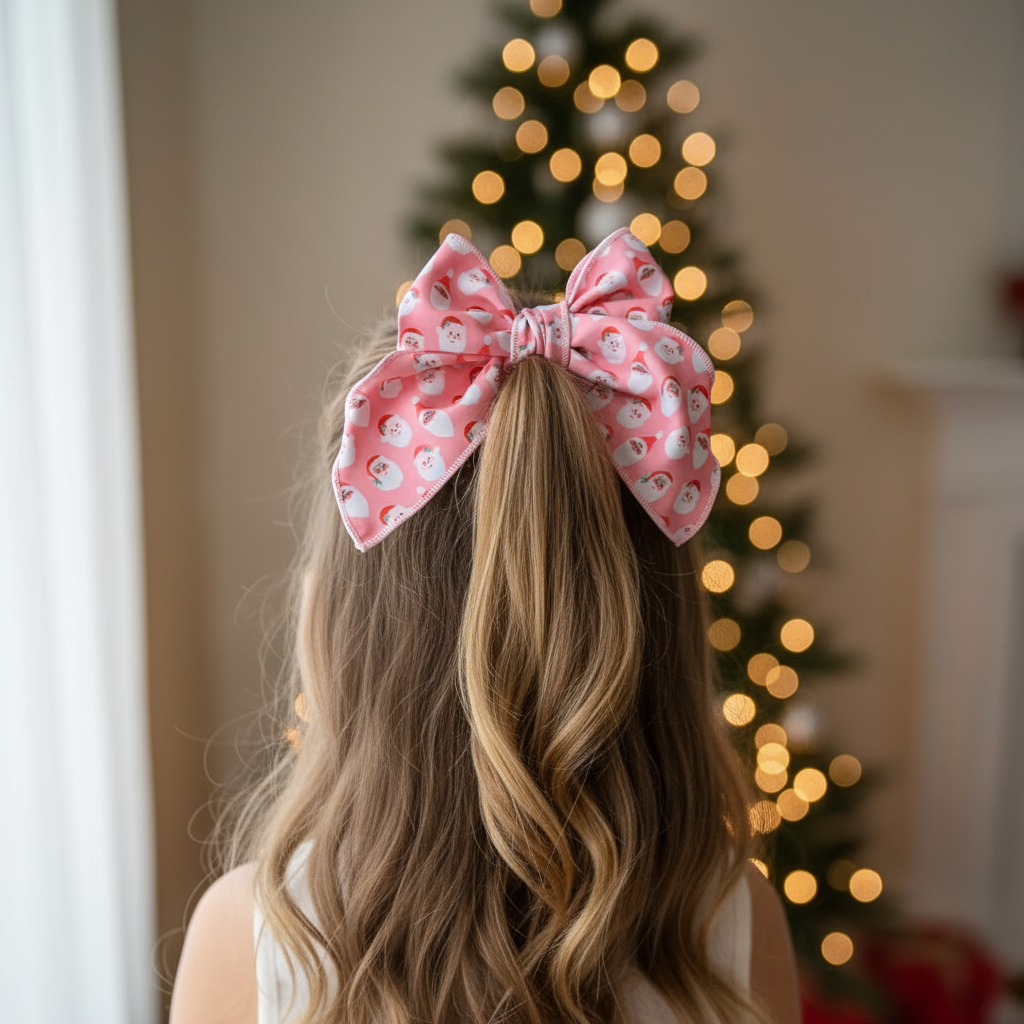 Pink Santa Bow Lifestyle Image