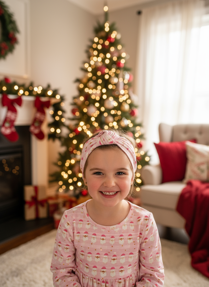 Pink Santa Headband Lifestyle Image