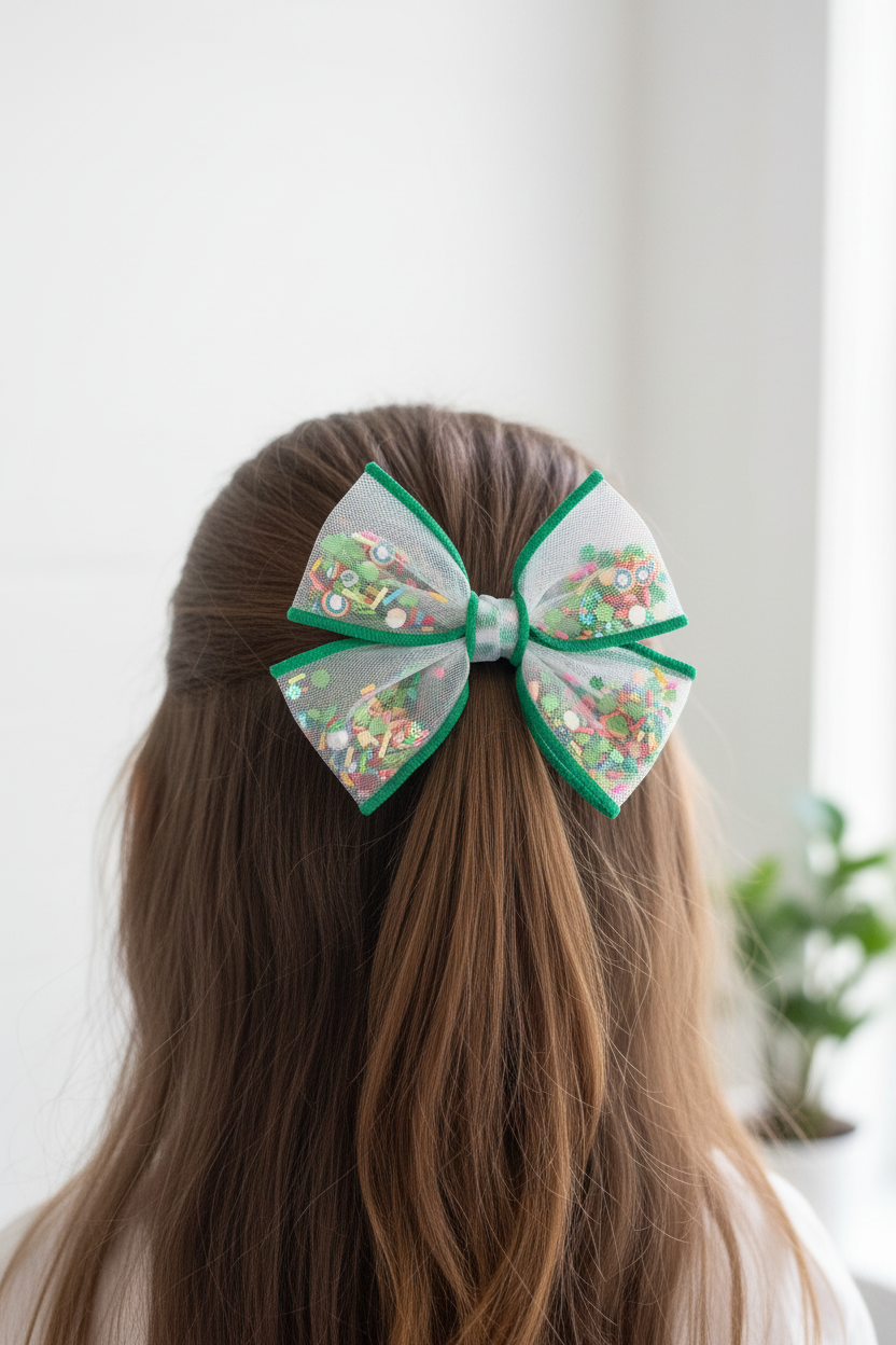 Rainbow Shamrock Shaker Bow Lifestyle Shot