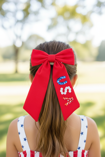Red Linen USA Bow Lifestyle