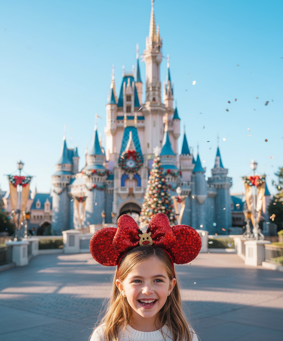 Red Reindeer Mouse Ears Lifestyle Image