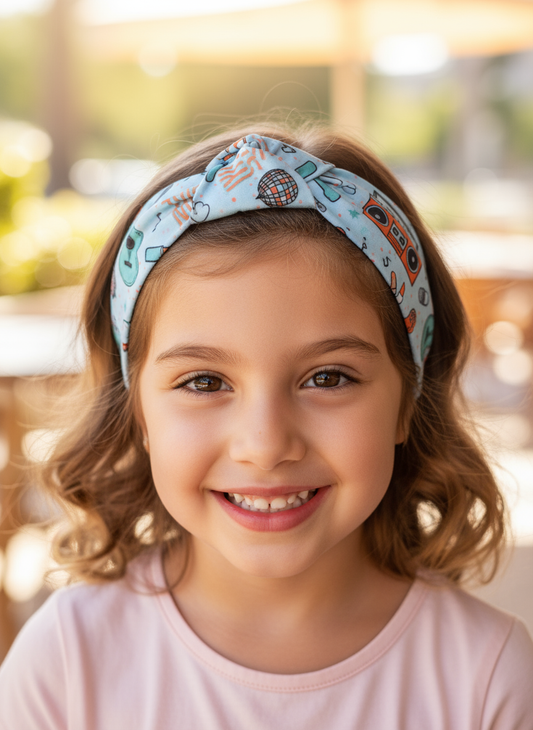 Retro headband lifestyle front view