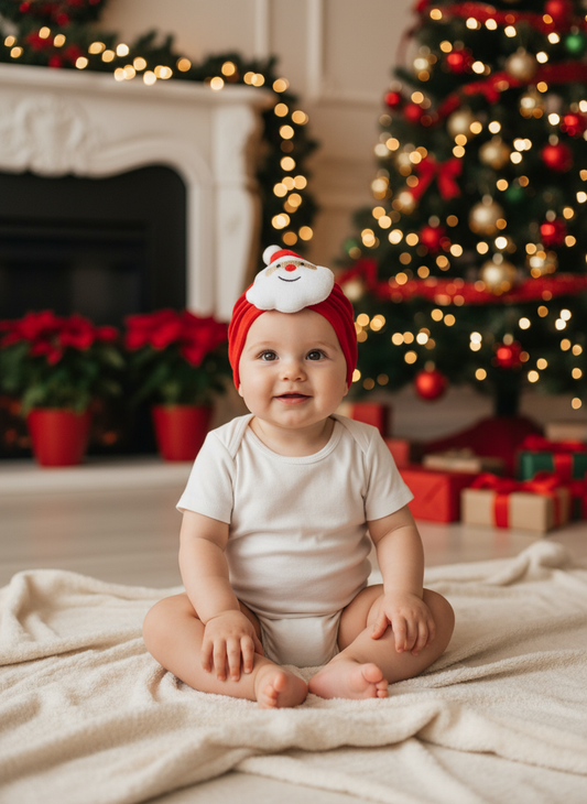 Santa Headwrap Baby Lifestyle Image