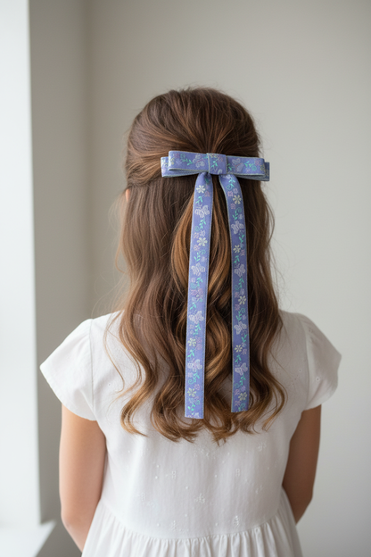 Spring Floral Hair Bow Lifestyle