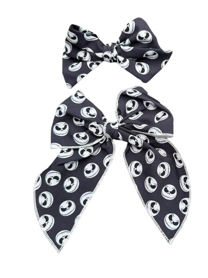Jack Skeleton Hair Bows – Magical Park Inspired Nightmare Christmas Hair Accessories