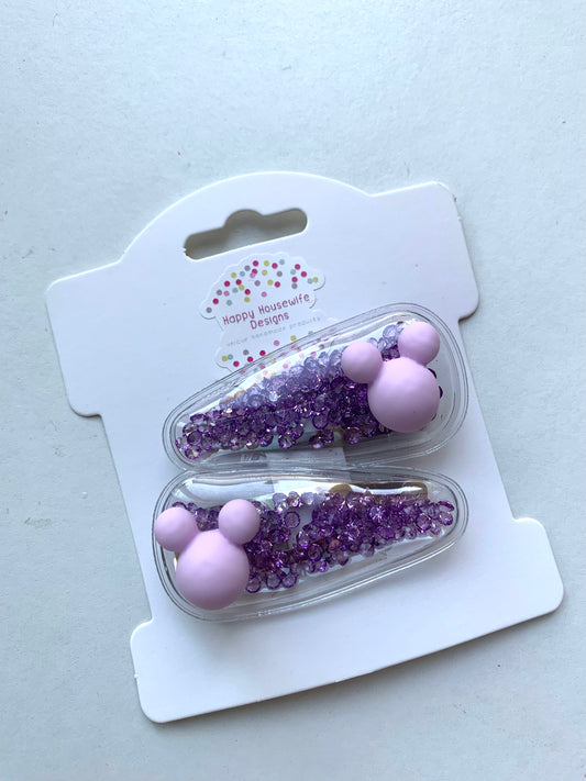 *Glitter Mouse Snap Clip