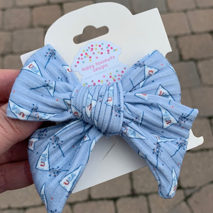 USA Rib Knit Hair Bows