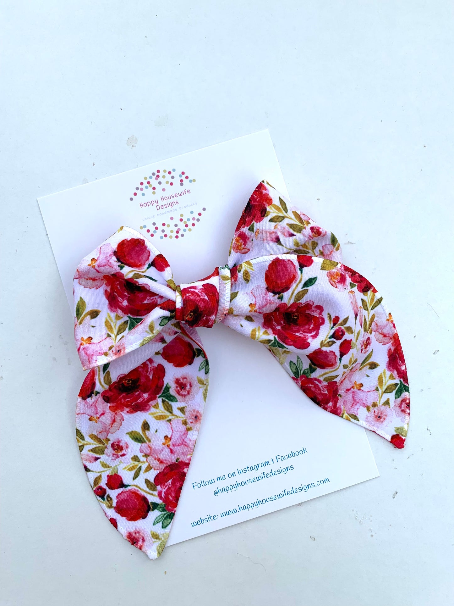 *Red Rose Hair Bows