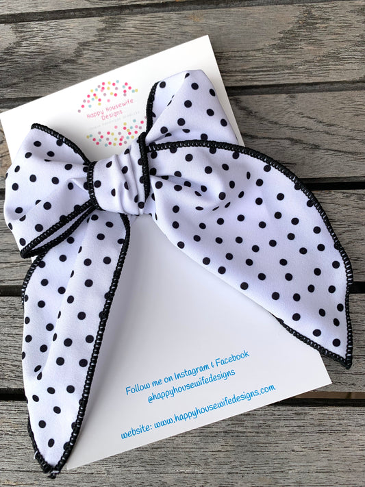 White and Black Polka dots