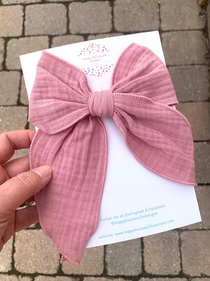 Large Muslin Hair Bows - Sale