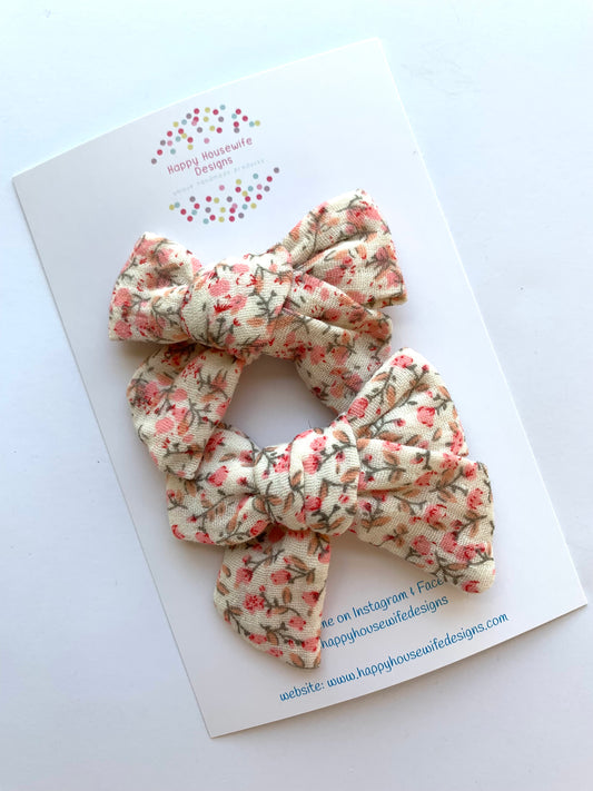 Patterned Muslin Hair Bow Sets