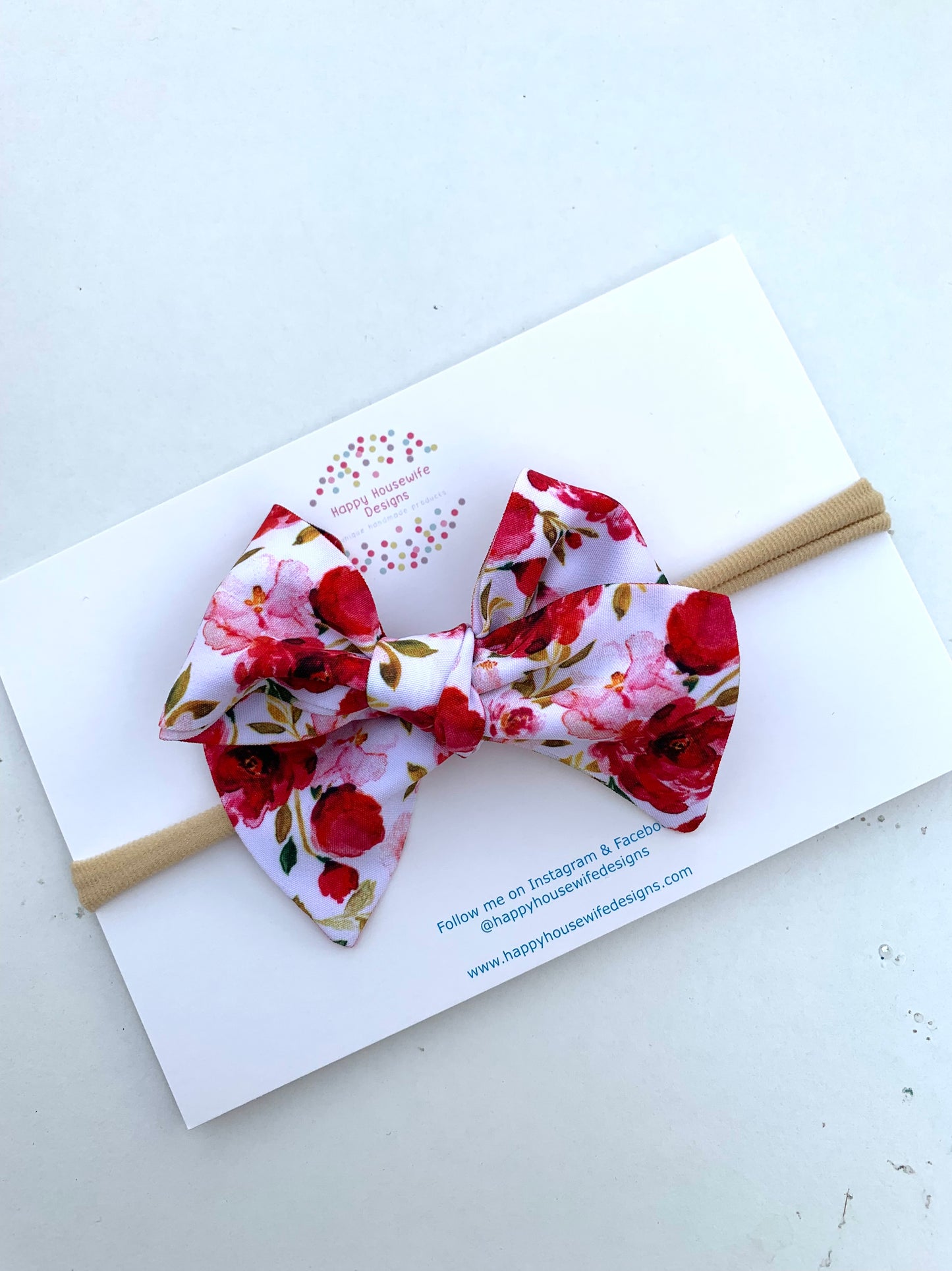 *Red Rose Hair Bows