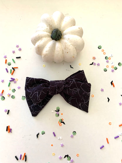 Black Ghost Hair Bows