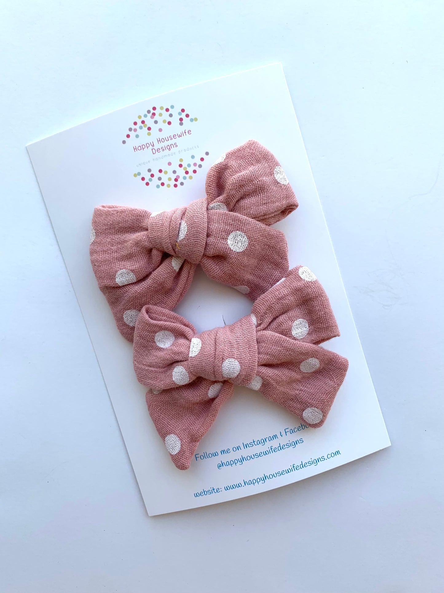 Patterned Muslin Hair Bow Sets