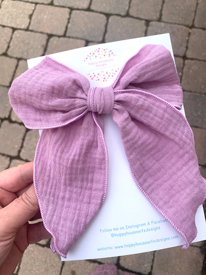 Large Muslin Hair Bows - Sale