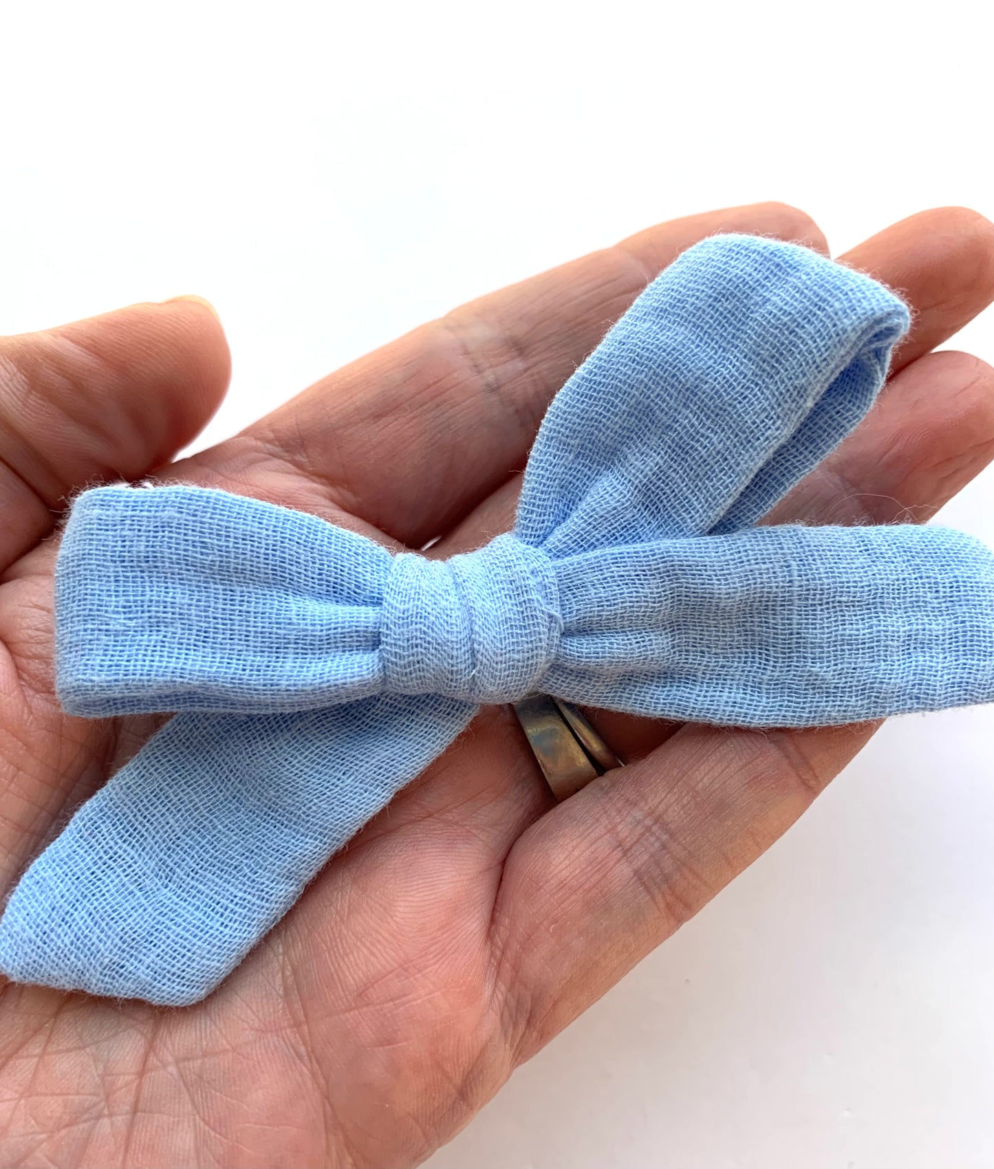 *Mini Muslin Hair Bow Clips