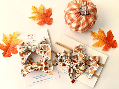 Fall Floral Hair Bows