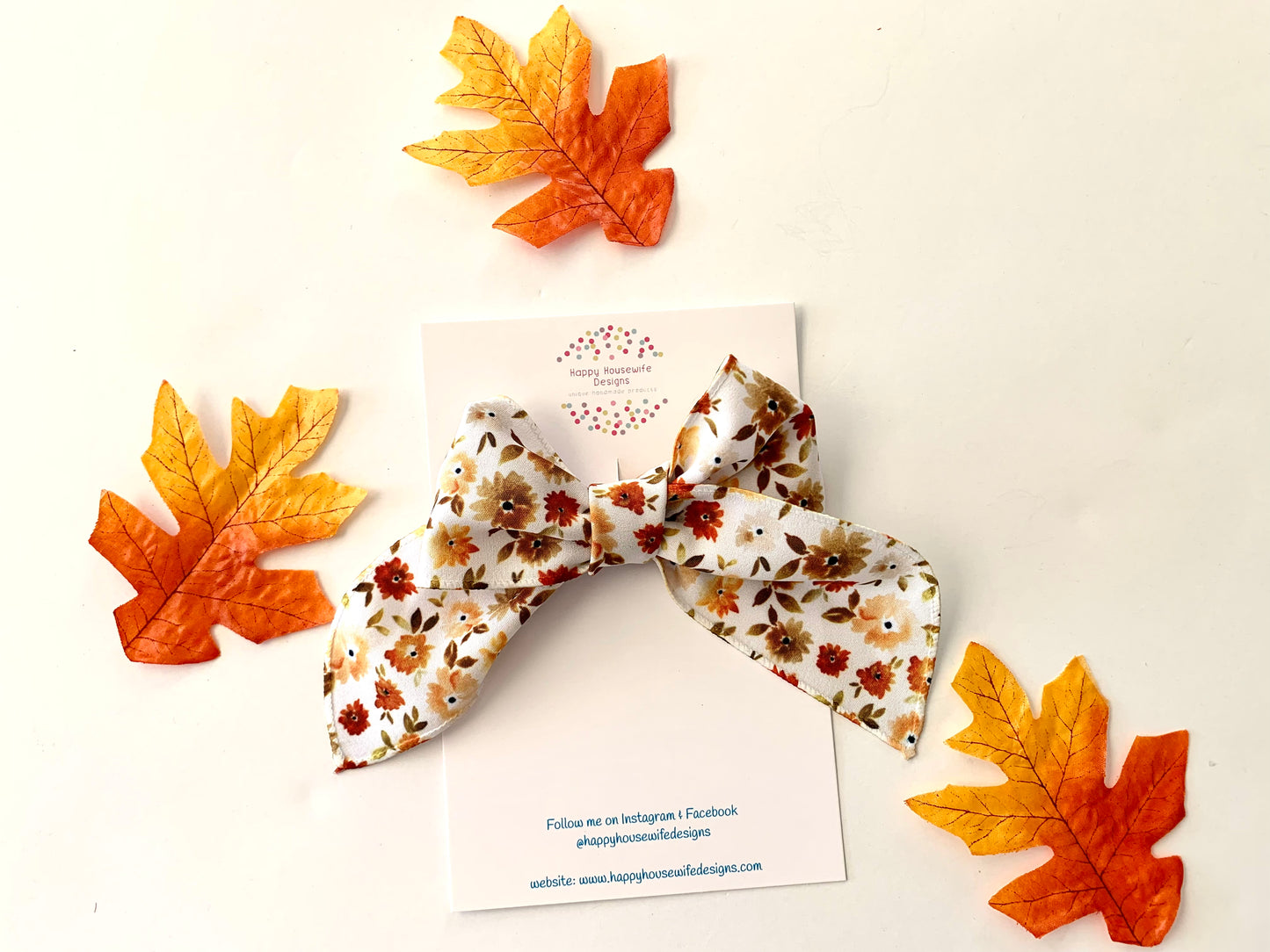 Fall Floral Hair Bows