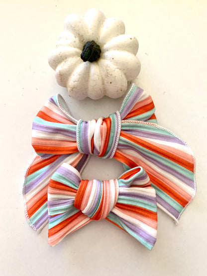 Fall Stripes Hair Bows