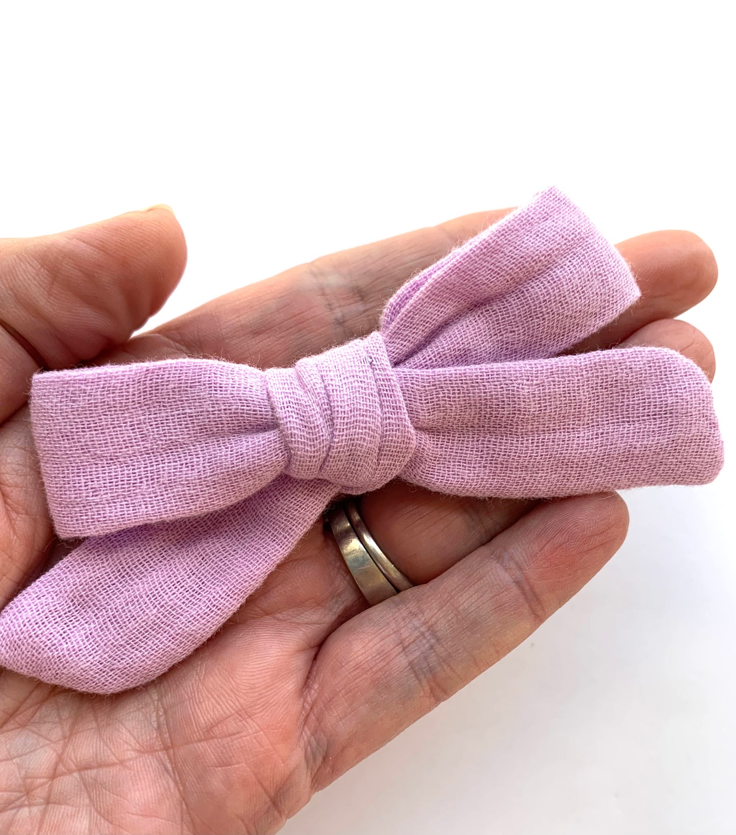 *Mini Muslin Hair Bow Clips