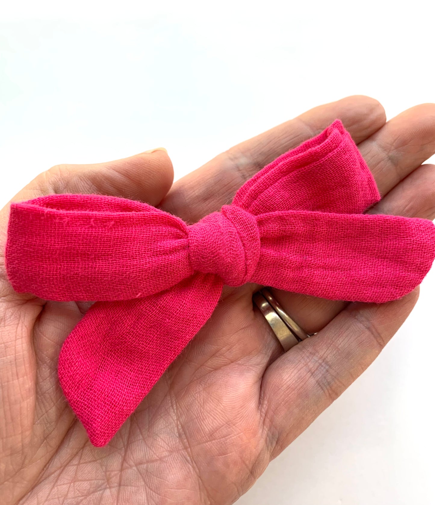 *Mini Muslin Hair Bow Clips