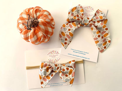 Fall Floral Hair Bows