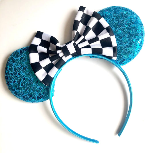 Checkered Mouse Ear Headband